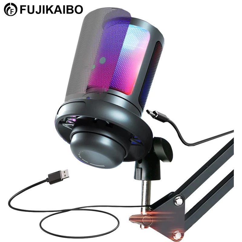 Конденсаторный USB-микрофон для компьютера с настраиваемой подставкой
Конденсаторный USB-микрофон для компьютера с настраиваемой подставкой