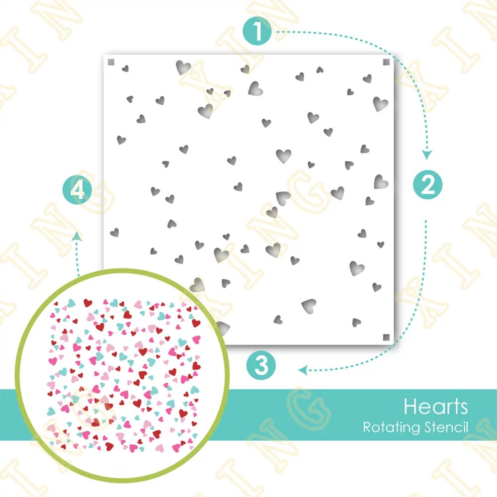 Valentine's Day Rotating Hearts Diy Layering Stencils Wall Painting Scrapbook Coloring Embossing Album Decorative Paper Card
Valentine's Day Rotating Hearts Diy Layering Stencils Wall Painting Scrapbook Coloring Embossing Album Decorative Paper Card