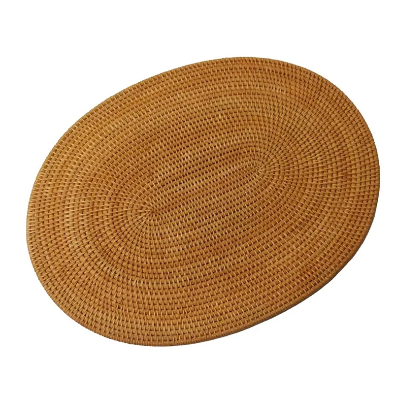 Hot Rattan Woven Placemats Oval Round Table Mats Non Slip Heat Resistant Place Mat Natural Multipurpose Placemat 30X40cm
Hot Rattan Woven Placemats Oval Round Table Mats Non Slip Heat Resistant Place Mat Natural Multipurpose Placemat 30X40cm