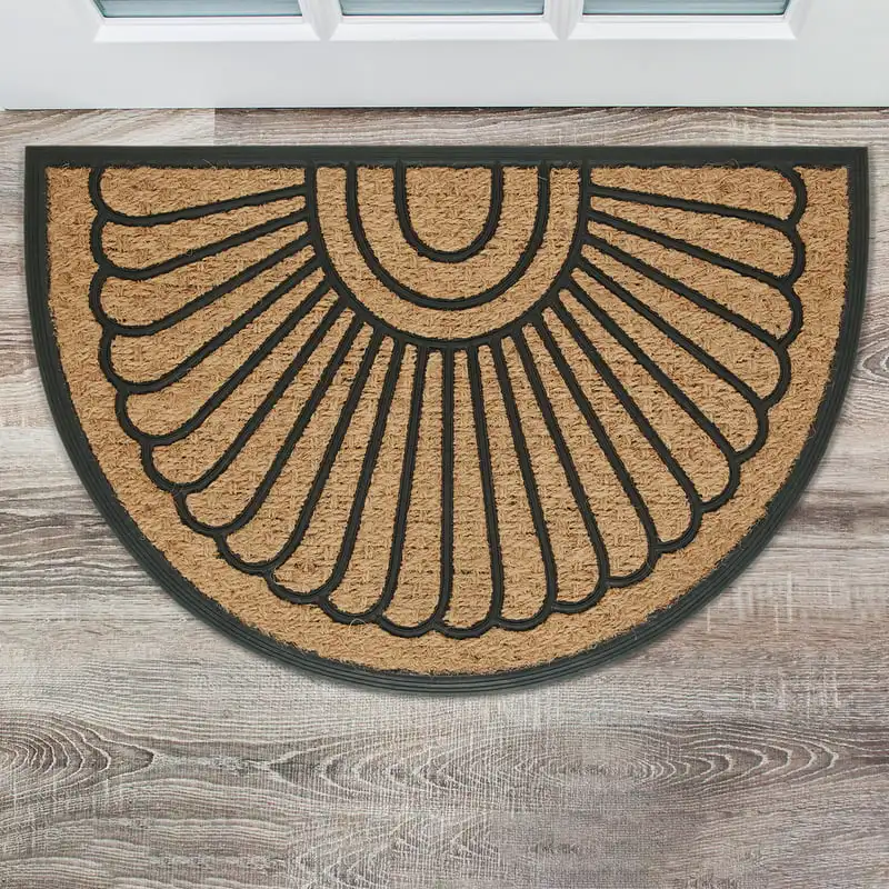 Pretty Natural Coir and Rubber Half-Round 24" x 36" Outdoor Doormat - Perfect for Doorways, Hallways, & Patios.
Pretty Natural Coir and Rubber Half-Round 24" x 36" Outdoor Doormat - Perfect for Doorways, Hallways, & Patios.
