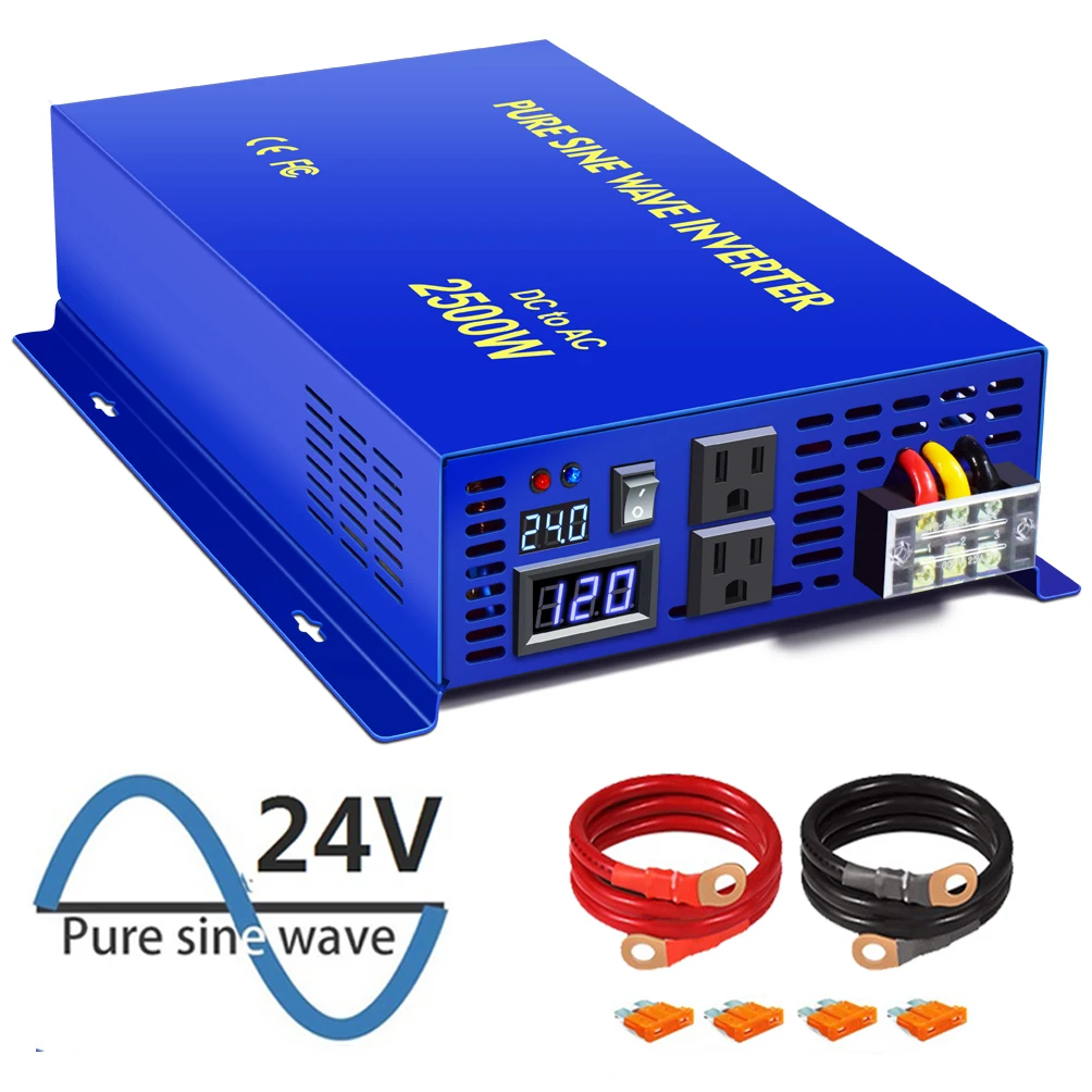5000W Peak Pure Sine Wave Solar Inverter 2500W Car Power Inverter Generator 12V 24V 36V 48V to 100V 110V 220V DC AC Converter
5000W Peak Pure Sine Wave Solar Inverter 2500W Car Power Inverter Generator 12V 24V 36V 48V to 100V 110V 220V DC AC Converter