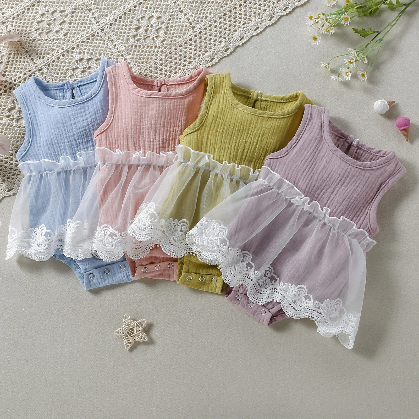 0-18M Summer Newborn Infant Baby Girl Jumpsuit Lace Romper Ruffles Sunsuit Playsuit Clothing Costumes D01
0-18M Summer Newborn Infant Baby Girl Jumpsuit Lace Romper Ruffles Sunsuit Playsuit Clothing Costumes D01
