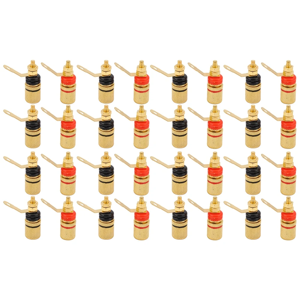16Pcs Gold Plated Amplifier Speaker Binding Post 4mm Banana Plug Jack Connector
16Pcs Gold Plated Amplifier Speaker Binding Post 4mm Banana Plug Jack Connector