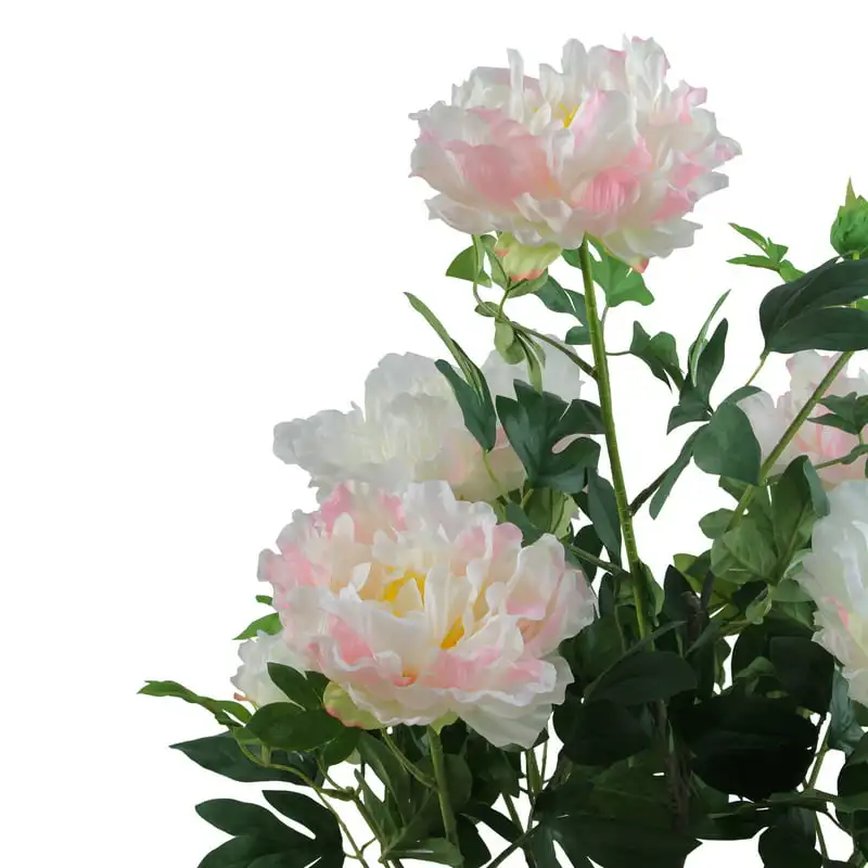 Potted Light Peach and Pink Artificial Blooming Peony Flower Plant
Potted Light Peach and Pink Artificial Blooming Peony Flower Plant