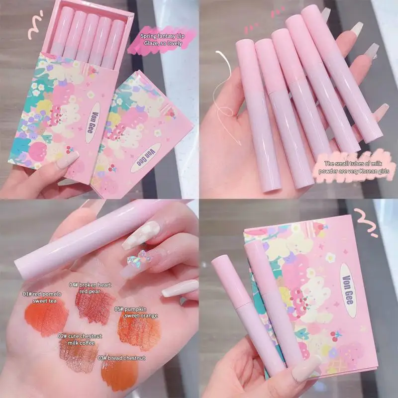 5PCS Lip Gloss Set Matte Velvet Lipgloss Sexy Red Lip Tint Lipstick Waterproof Lasting Makeup Korean Cosmetics
5PCS Lip Gloss Set Matte Velvet Lipgloss Sexy Red Lip Tint Lipstick Waterproof Lasting Makeup Korean Cosmetics