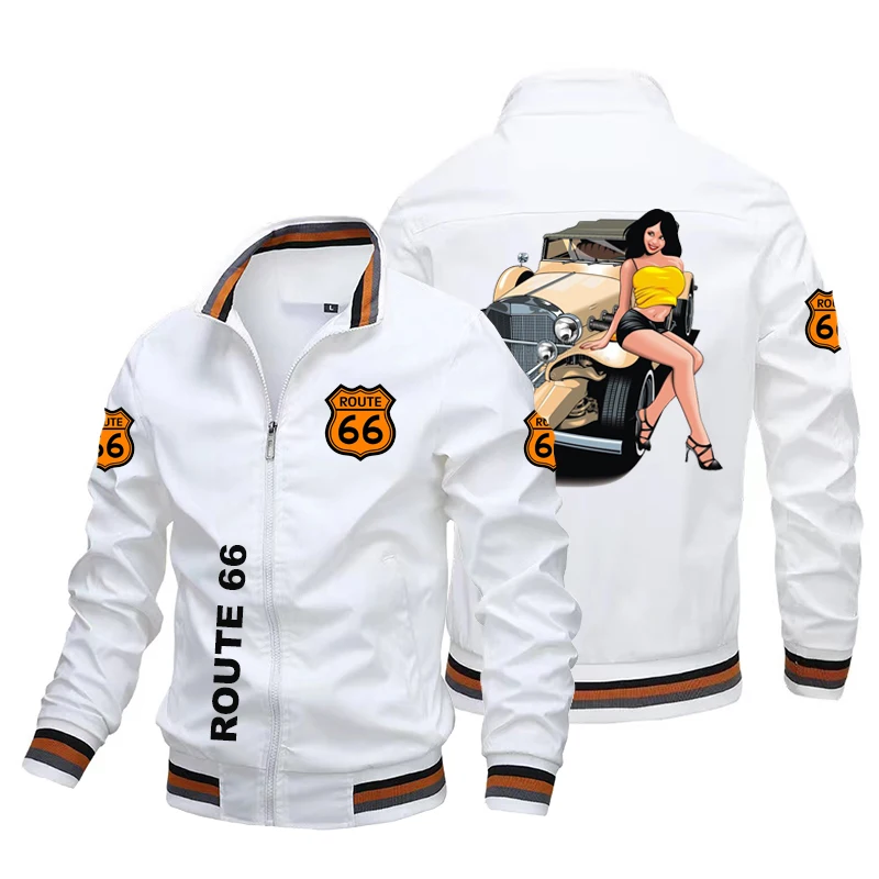 Spring Autumn New Men's Jackets Oversized Loose Clothes Retro Fashion US Route 66 Letters Print Zip Jacket Bomber Jacket
Spring Autumn New Men's Jackets Oversized Loose Clothes Retro Fashion US Route 66 Letters Print Zip Jacket Bomber Jacket