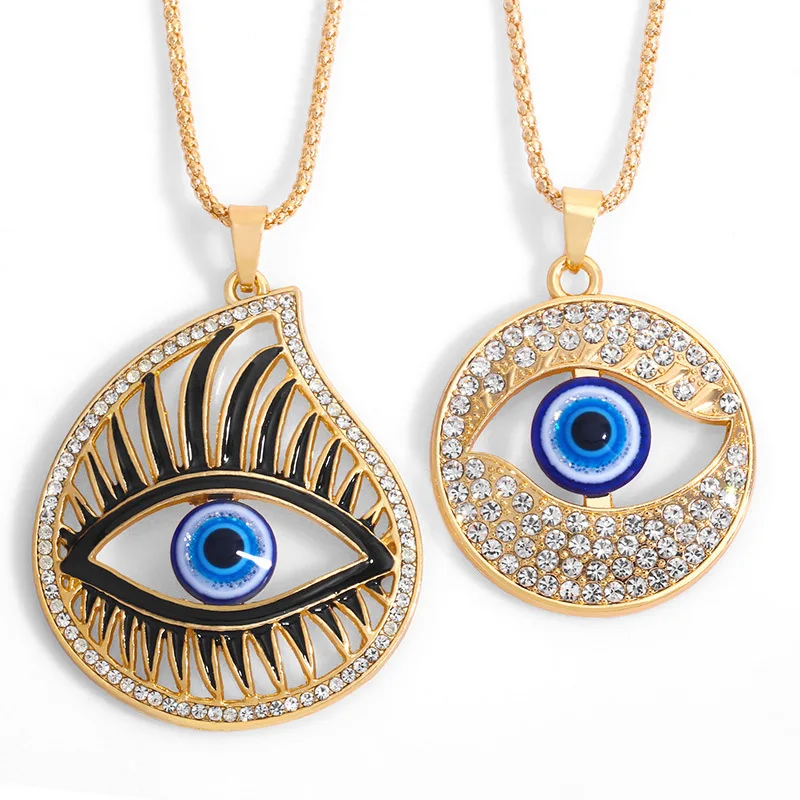 Fashion Teardrop Palm Pendant Evil Eye Necklace for Women Men Lucky Couple Rhinestone Choker Chain Party Turkish Jewelry Gift
Fashion Teardrop Palm Pendant Evil Eye Necklace for Women Men Lucky Couple Rhinestone Choker Chain Party Turkish Jewelry Gift