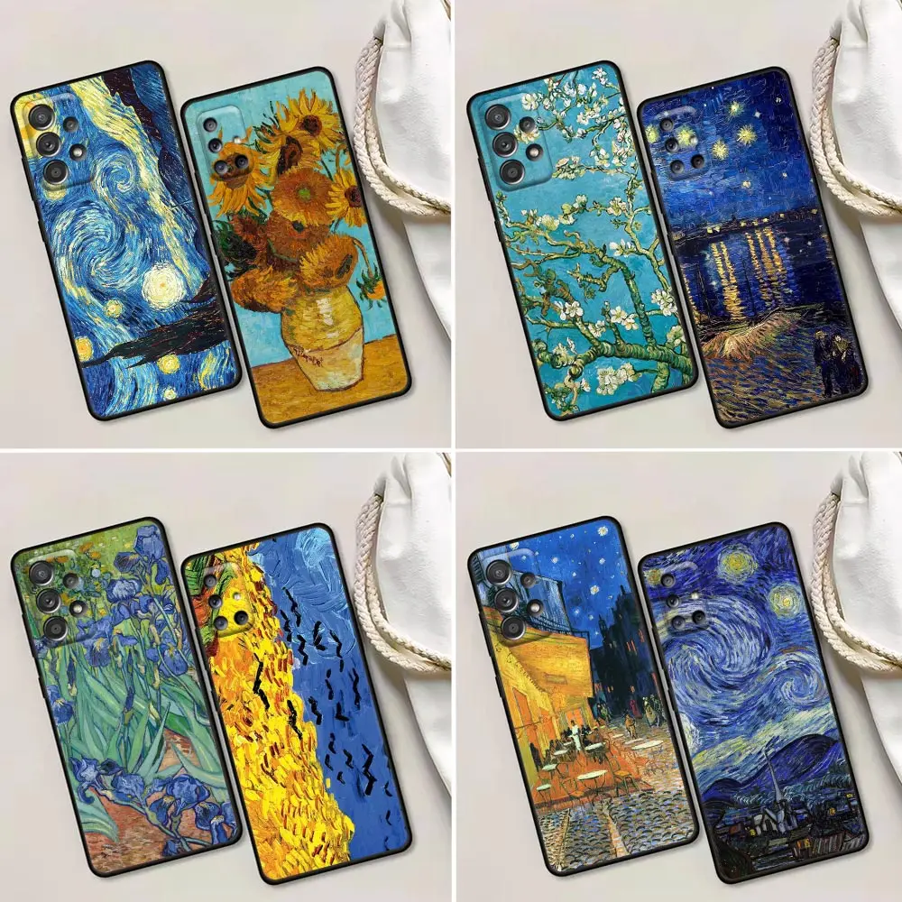Van Gogh Painting Fundas For Samsung A52 A53 A73 A72 A32 A33 A51 A13 Cases Cover Sunflower Almond Blossoms Cafe Terrace at Night
Van Gogh Painting Fundas For Samsung A52 A53 A73 A72 A32 A33 A51 A13 Cases Cover Sunflower Almond Blossoms Cafe Terrace at Night