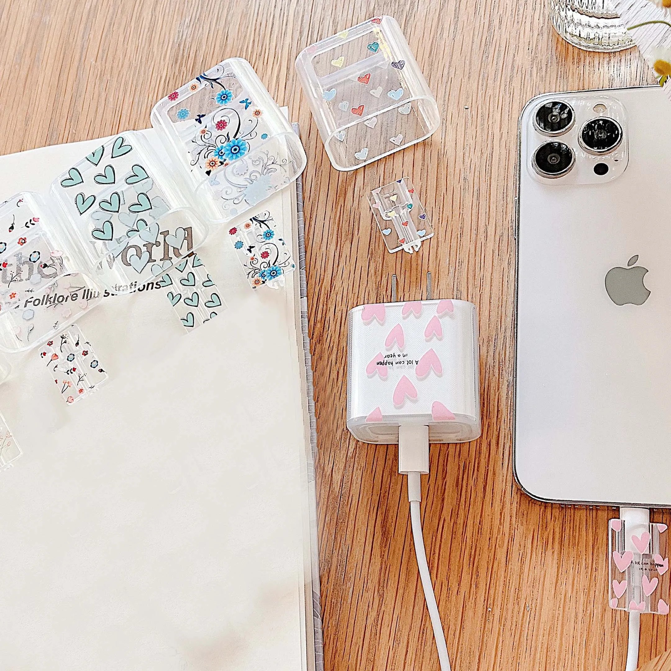 Silicone Charging Cable Winder Protective Case for Apple iphone Fast Charge 18/20W Head Protector USB Cute Date line love flower
Silicone Charging Cable Winder Protective Case for Apple iphone Fast Charge 18/20W Head Protector USB Cute Date line love flower