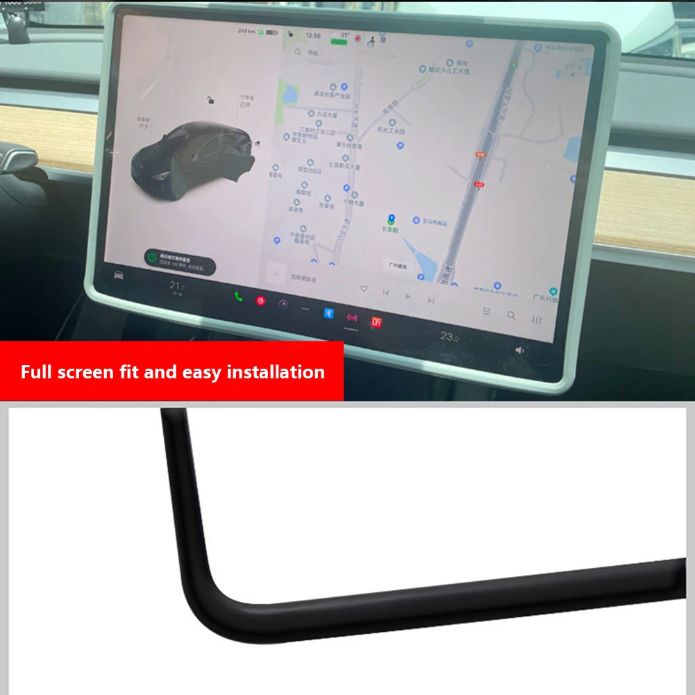 Для Tesla Model 3, модель Y, навигационная рамка, центральное управление, защита экрана, против столкновений, модификация украшения интерьера
Для Tesla Model 3, модель Y, навигационная рамка, центральное управление, защита экрана, против столкновений, модификация украшения интерьера