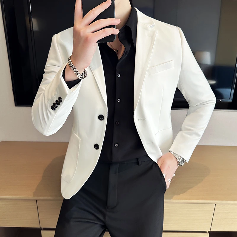 2023 Four seasons new high-quality leisure handsome suit Korean version slim handsome fashion all-match suit men's top -M-4XL
2023 Four seasons new high-quality leisure handsome suit Korean version slim handsome fashion all-match suit men's top -M-4XL
