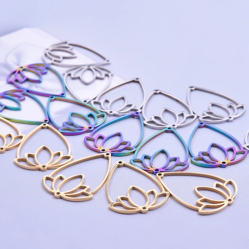 6 шт./лот ажурные Подвески в виде цветка лотоса из нержавеющей стали овальные каплевидные Подвески для изготовления ювелирных изделий женск... 
6 шт./лот ажурные Подвески в виде цветка лотоса из нержавеющей стали овальные каплевидные Подвески для изготовления ювелирных изделий женск...