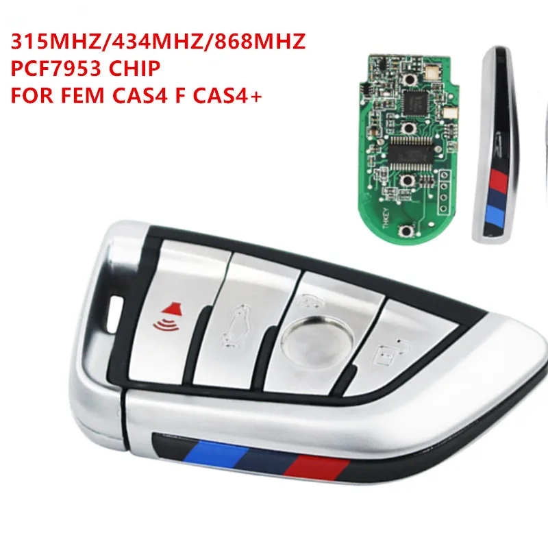 4 Button Smart Car Remote Key 315Mhz 433Mhz 868Mhz PCF7953 Chip for BMW FEM F CAS4 1 2 3 4 5 6 7 Series X3 X4 X5 X6
4 Button Smart Car Remote Key 315Mhz 433Mhz 868Mhz PCF7953 Chip for BMW FEM F CAS4 1 2 3 4 5 6 7 Series X3 X4 X5 X6