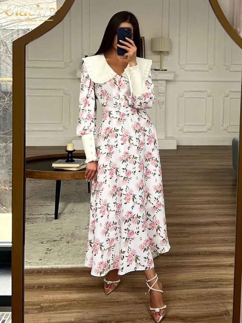 Clacive Fashion Slim Print Women Dresses 2023 Bodycon Doll Collar Lantern Sleeve Patchwork Office Lady Ankle-Length Dress Female
Clacive Fashion Slim Print Women Dresses 2023 Bodycon Doll Collar Lantern Sleeve Patchwork Office Lady Ankle-Length Dress Female