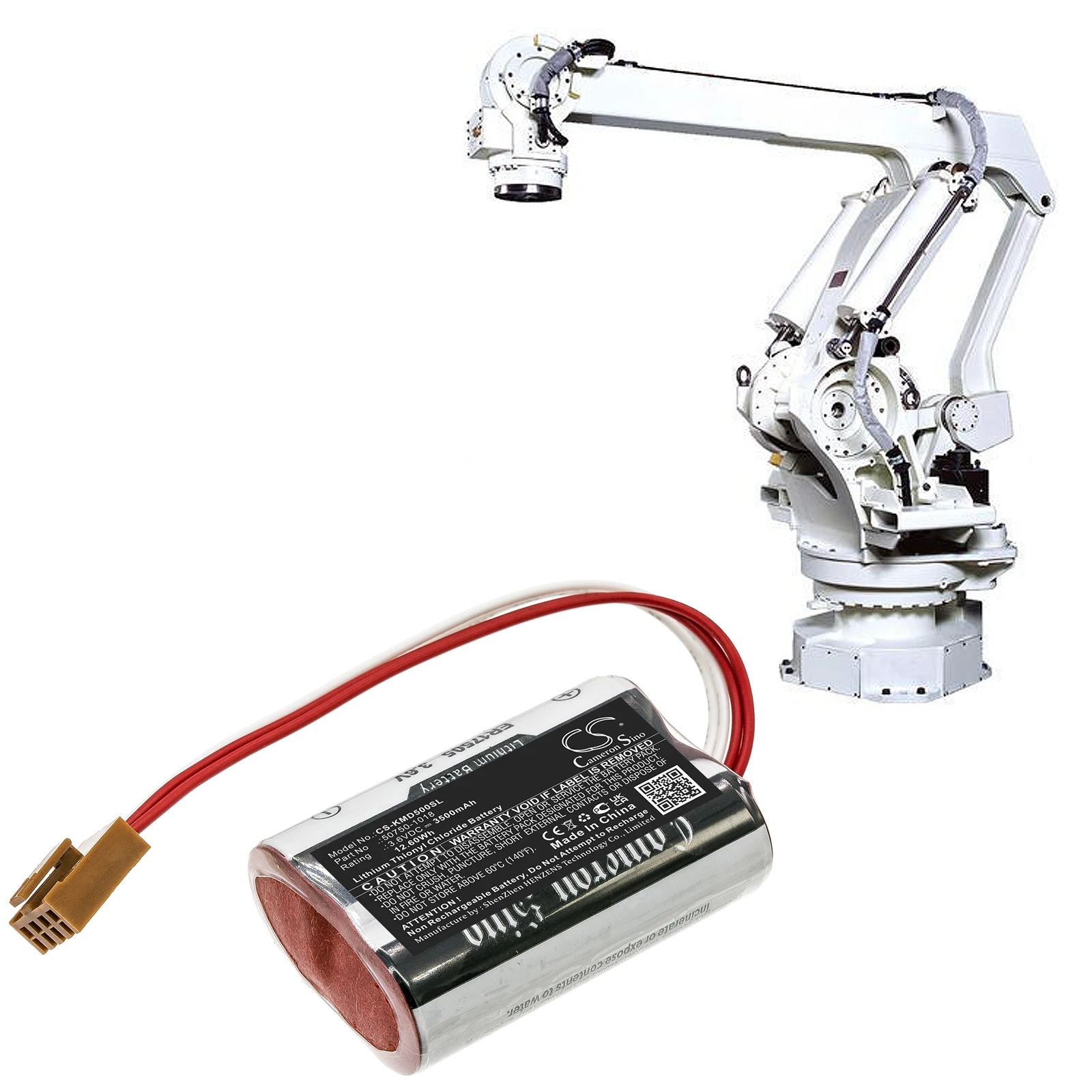 Аккумулятор Cameron Sino 3500 мАч для Kawasaki MD500N Nachi Robotic Systems SB100 SRA100 SRA133L ST166 50750-1018
Аккумулятор Cameron Sino 3500 мАч для Kawasaki MD500N Nachi Robotic Systems SB100 SRA100 SRA133L ST166 50750-1018