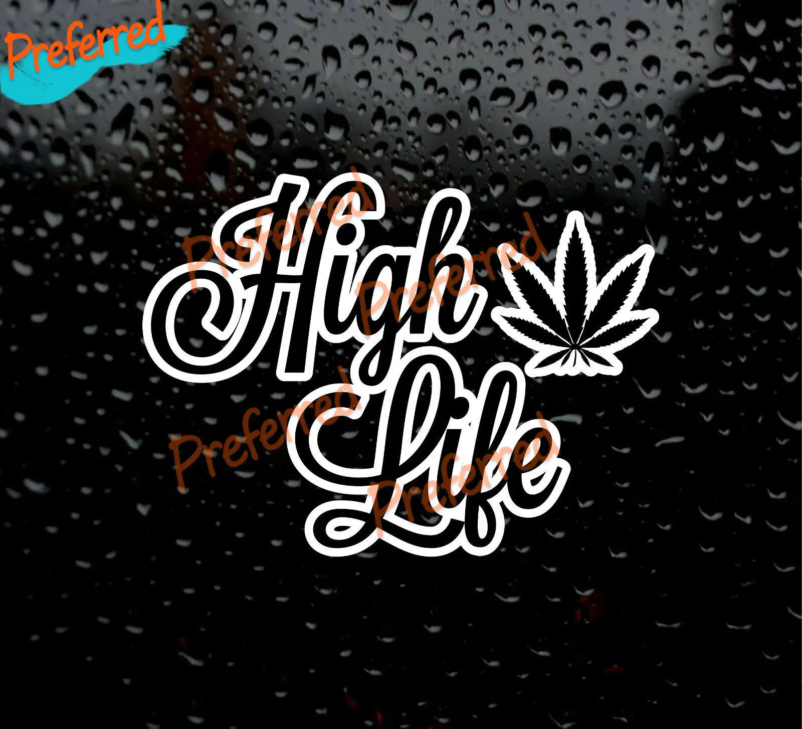 Высококачественная виниловая наклейка High Life с изображением марихуаны, листьев конопли, вырезанная наклейка для молекулы травы, THC 
Высококачественная виниловая наклейка High Life с изображением марихуаны, листьев конопли, вырезанная наклейка для молекулы травы, THC