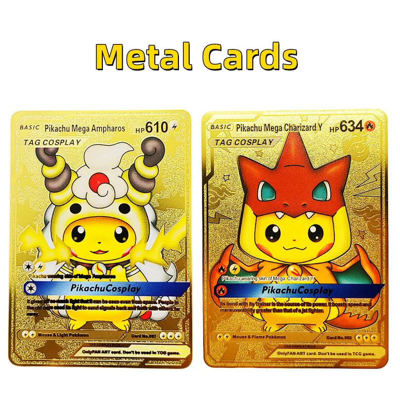 Pokemon Pikachu Cards Metal Pokemon Letters Charizard Ex Vmax Mewtwo Cards Pack Card Game Collection Card Anime Metal Toys Gifts
Pokemon Pikachu Cards Metal Pokemon Letters Charizard Ex Vmax Mewtwo Cards Pack Card Game Collection Card Anime Metal Toys Gifts