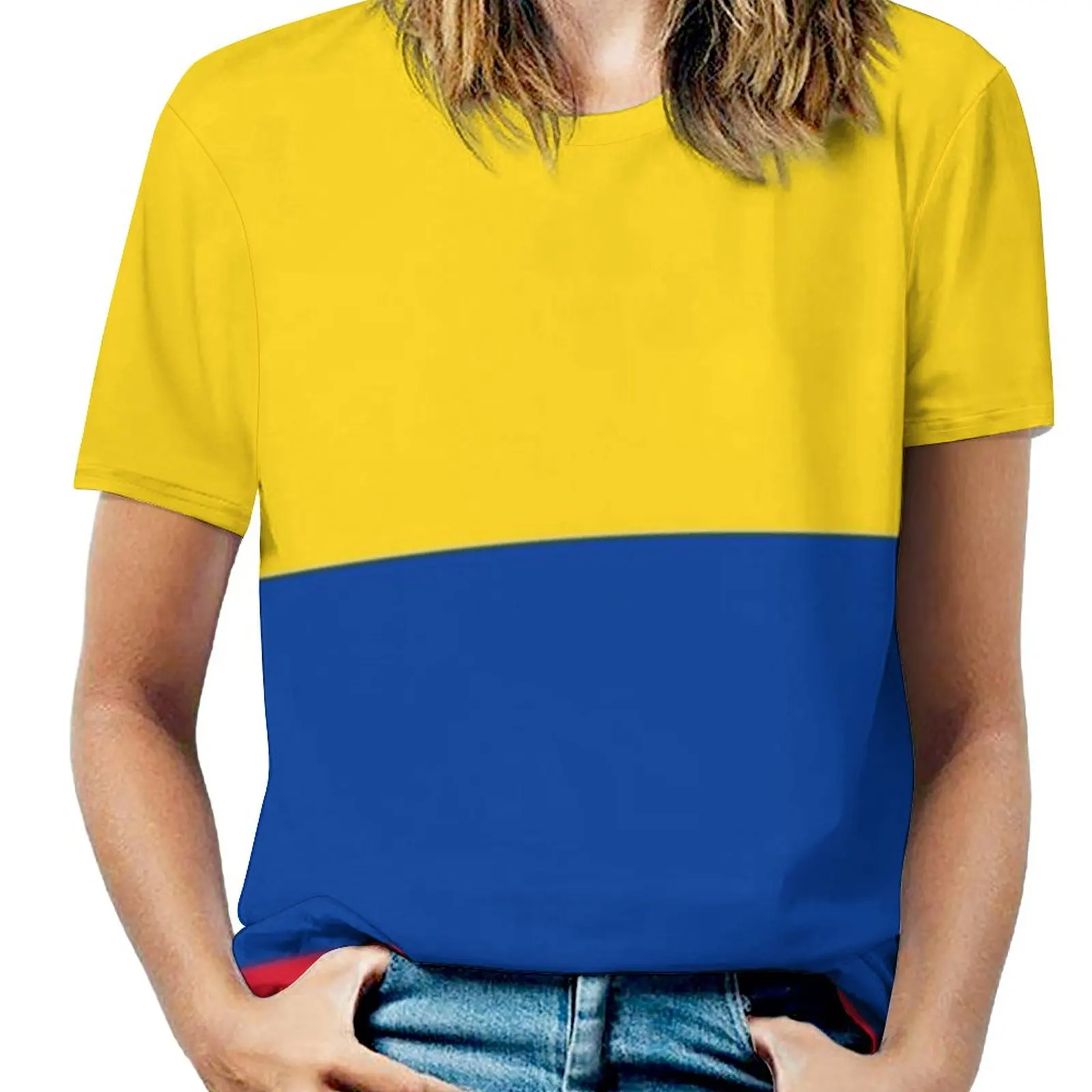 Футболка женская с круглым вырезом, повседневный топ с коротким рукавом, с флагом Колумбии, модная уличная одежда для Южной Америки, лето
Футболка женская с круглым вырезом, повседневный топ с коротким рукавом, с флагом Колумбии, модная уличная одежда для Южной Америки, лето