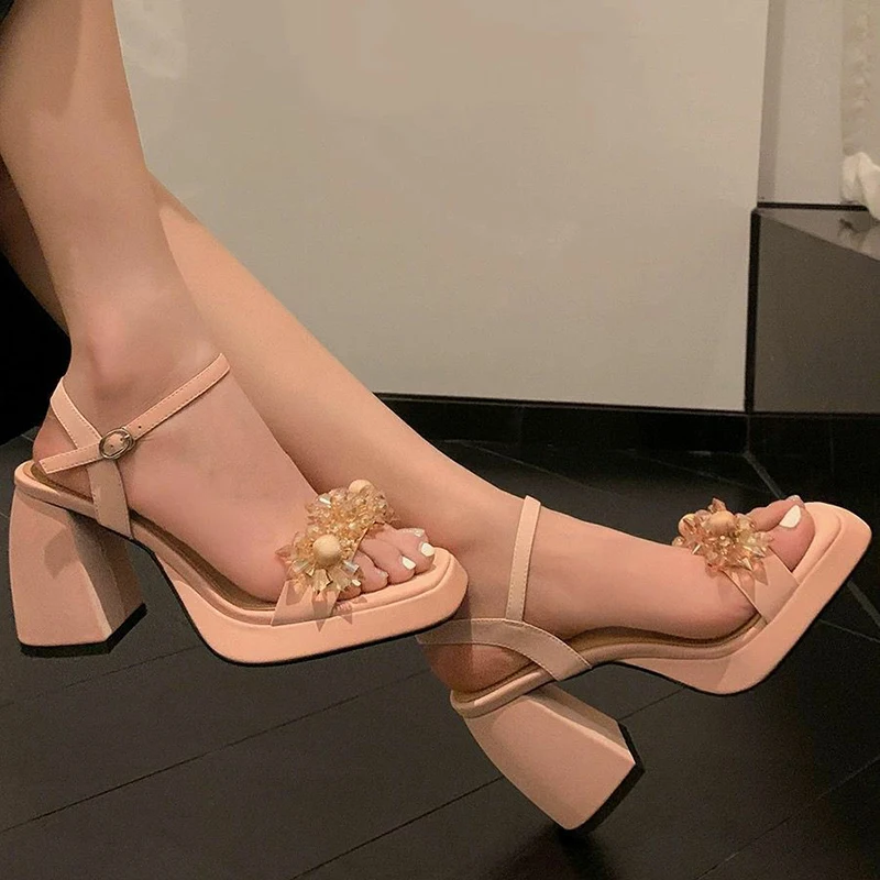 Rimocy Rhinestone Flowers Chunky Platform Sandals Women 2022 Summer Ankle Strap Square Toe Sandals Woman Thick Heels Party Shoes
Rimocy Rhinestone Flowers Chunky Platform Sandals Women 2022 Summer Ankle Strap Square Toe Sandals Woman Thick Heels Party Shoes
