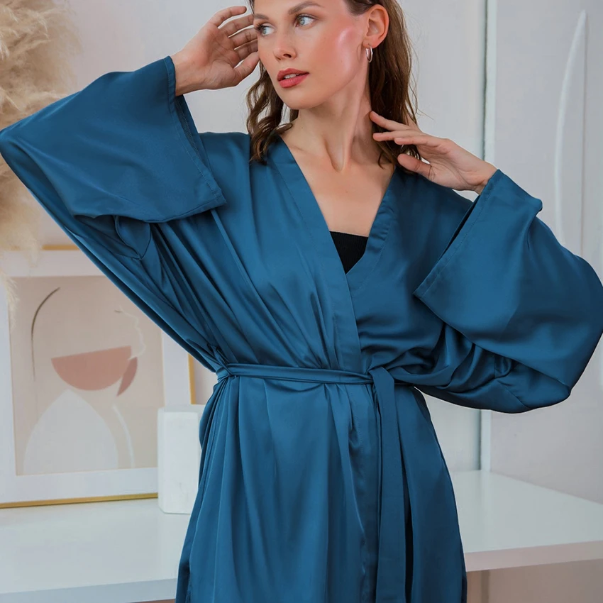 Restve Loose Women Robes With Sashes 2 Piece Set Solid Long Sleeve Robe Split Female Casual Pants Satin Home Wear Spring 2022
Restve Loose Women Robes With Sashes 2 Piece Set Solid Long Sleeve Robe Split Female Casual Pants Satin Home Wear Spring 2022