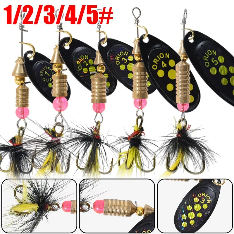 Artificial Swimbait Bait Spinner Fishing Lure Wobbler Trout Spoon Jig Fly Fishing Bait Sea Hard Lures with Feather Treble Hooks 
Artificial Swimbait Bait Spinner Fishing Lure Wobbler Trout Spoon Jig Fly Fishing Bait Sea Hard Lures with Feather Treble Hooks