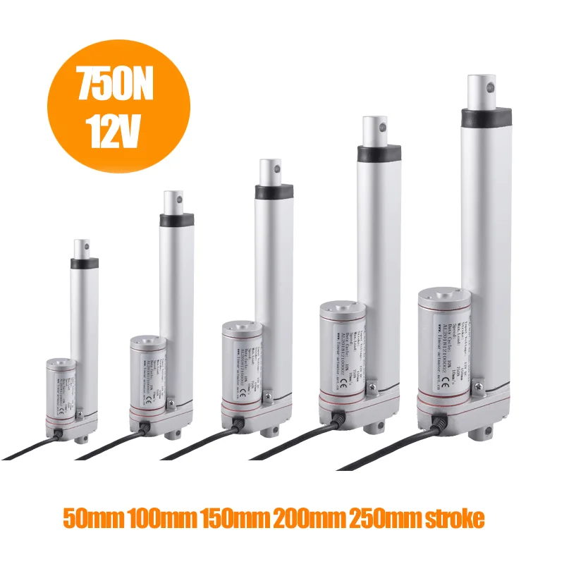 Линейный привод 750Н DC 12В алюминий 
Линейный привод 750Н DC 12В алюминий