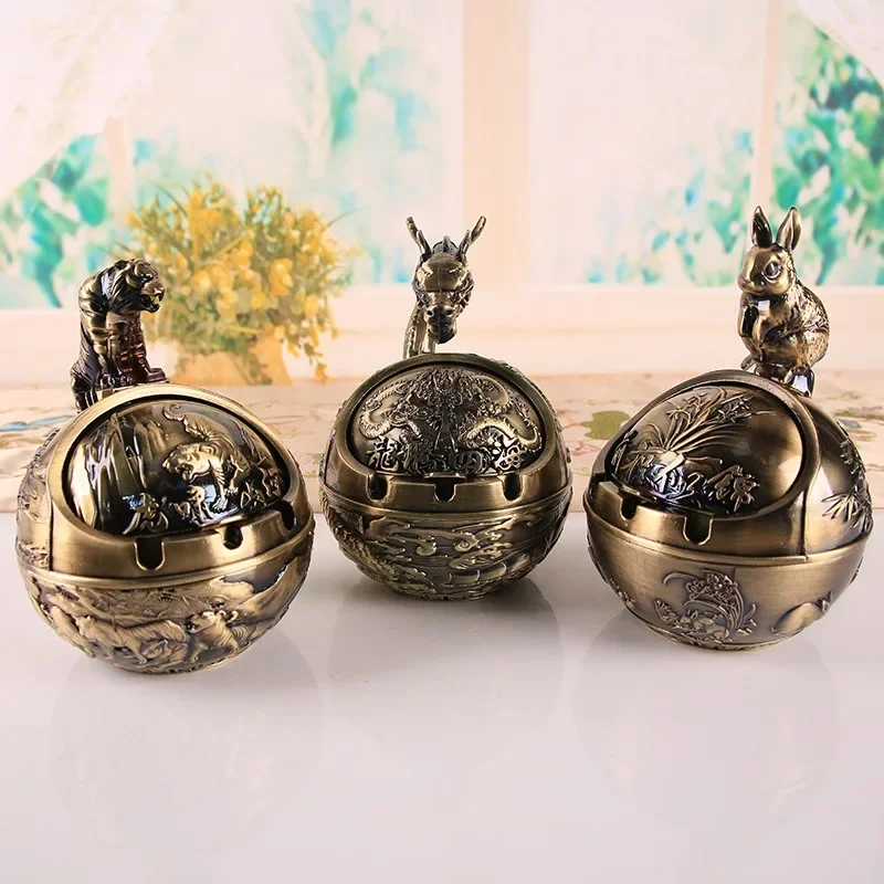 Animal Ashtray Ashtray of The Chinese Zodiac Metal Cigar Ashtray Living Room Office Smoking Accessories Portable Boyfriend Gifts
Animal Ashtray Ashtray of The Chinese Zodiac Metal Cigar Ashtray Living Room Office Smoking Accessories Portable Boyfriend Gifts
