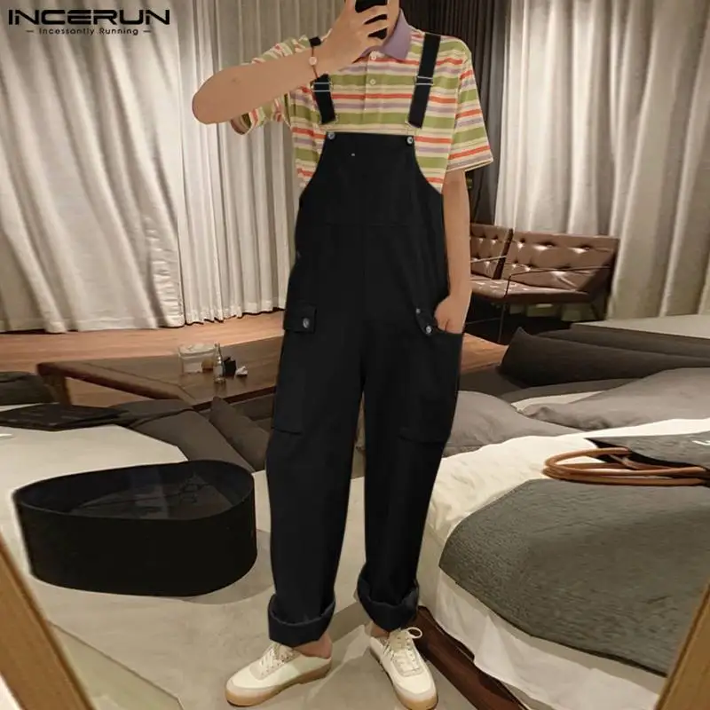 2023 Men Jumpsuits Solid Color Sleeveless Streetwear Suspender Rompers Loose Multi Pockets Casual Strap Overalls S-5XL INCERUN
2023 Men Jumpsuits Solid Color Sleeveless Streetwear Suspender Rompers Loose Multi Pockets Casual Strap Overalls S-5XL INCERUN