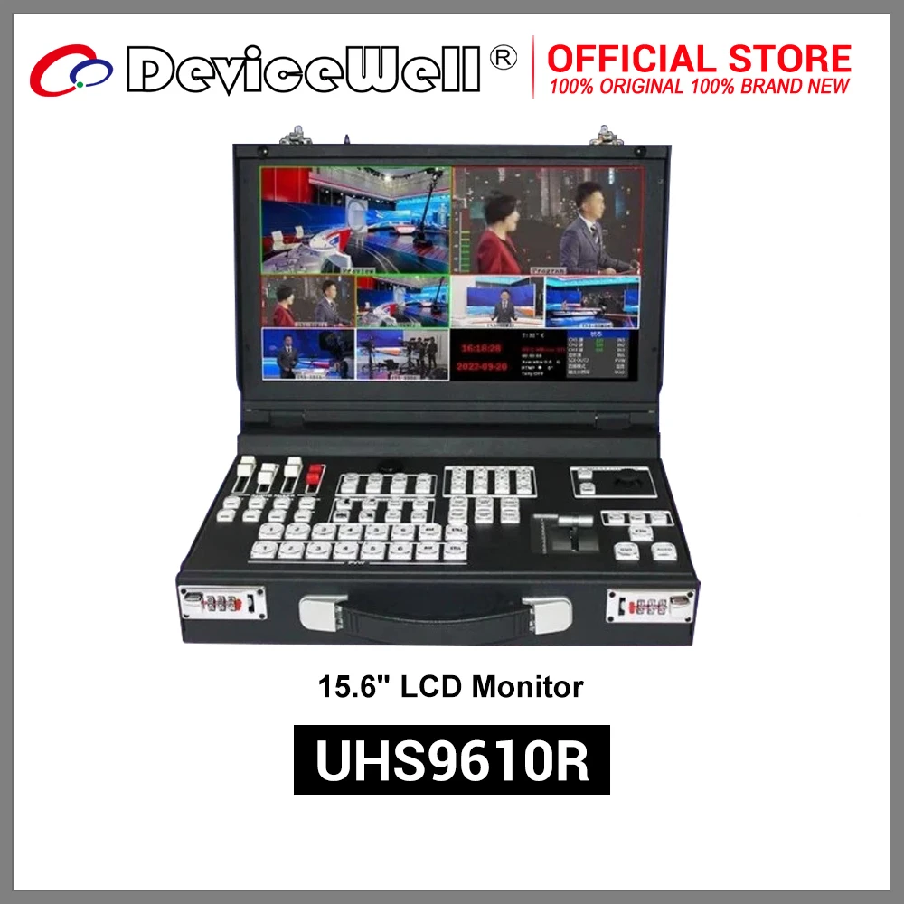 DeviceWell UHS9610R 4K UHD видео переключатель Ultra HD 15,6 СВЕТОДИОДНЫЙ монитор, металлические переключатели ручной работы для вещания и ТВ
DeviceWell UHS9610R 4K UHD видео переключатель Ultra HD 15,6 СВЕТОДИОДНЫЙ монитор, металлические переключатели ручной работы для вещания и ТВ