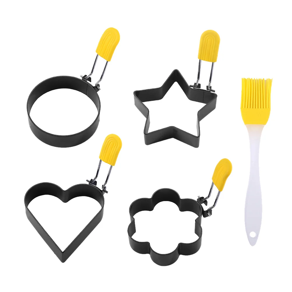 5 Pcs Egg Omelet Molds Oil Brush Poached Cooker Making Cookie Frying Ring Creative DIY Kitchen Omelette Muffin Practical Baking
5 Pcs Egg Omelet Molds Oil Brush Poached Cooker Making Cookie Frying Ring Creative DIY Kitchen Omelette Muffin Practical Baking