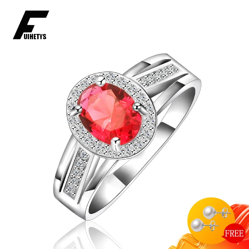Fashion Women Ring 925 Silver Jewelry Oval Shape Ruby Zircon Gemstone Finger Rings for Girl Wedding Engagement Party Accessories
Fashion Women Ring 925 Silver Jewelry Oval Shape Ruby Zircon Gemstone Finger Rings for Girl Wedding Engagement Party Accessories