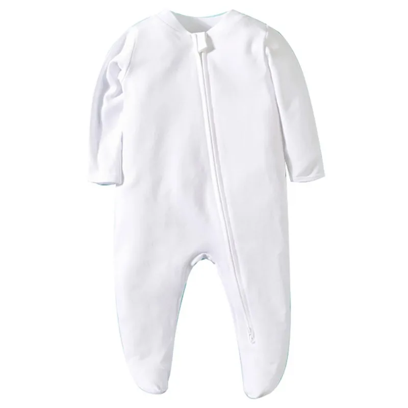 Newborn Footed Pajamas Zipper Girl and Boy Romper Long Sleeve Jumpsuit Cotton Solid White Fashion 0-12 Months Baby Clothes
Newborn Footed Pajamas Zipper Girl and Boy Romper Long Sleeve Jumpsuit Cotton Solid White Fashion 0-12 Months Baby Clothes