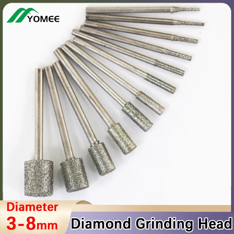 3-х хвостовик цилиндрической алмазной шлифовальной головки 60, зернистость 3-8 мм, алмазная шлифовальная головка для вращающегося камня Dremel, резьба по драгоценным камню
3-х хвостовик цилиндрической алмазной шлифовальной головки 60, зернистость 3-8 мм, алмазная шлифовальная головка для вращающегося камня Dremel, резьба по драгоценным камню