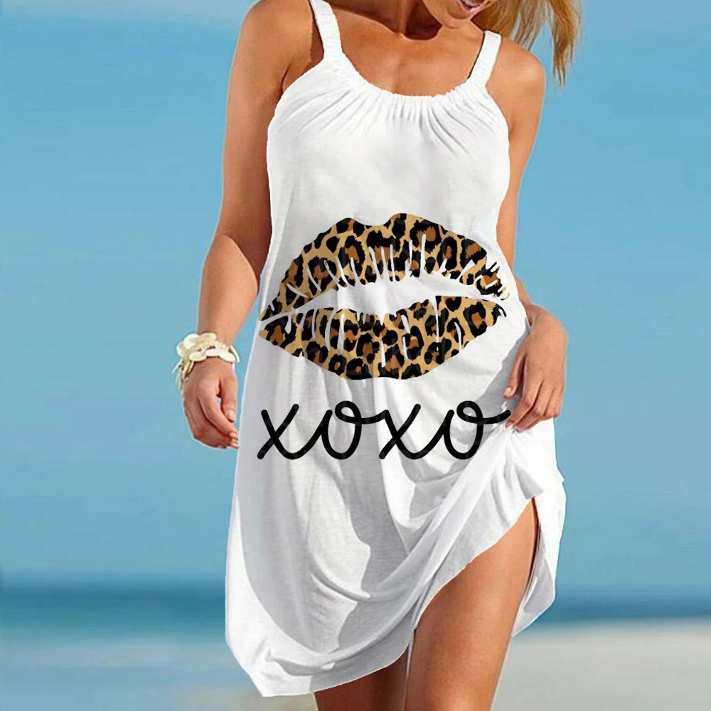 Summer Woman Sexy Fashion Sleeveless Cheetah Print Colorblock beach Midi Dress lip print Leopard Tank Tight Party Dress Club
Summer Woman Sexy Fashion Sleeveless Cheetah Print Colorblock beach Midi Dress lip print Leopard Tank Tight Party Dress Club