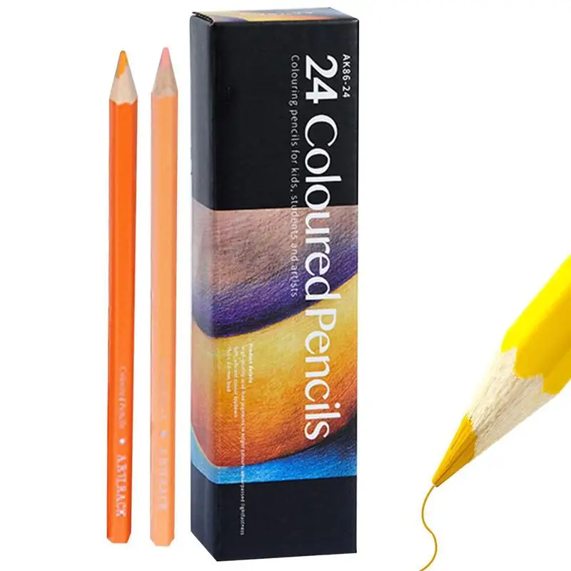 

Colored Pencils For Kids 24/48/72 Assorted Vibrant Colors Sketch Drawing Pencil Colored Pencils For Beginners And Artists Safety