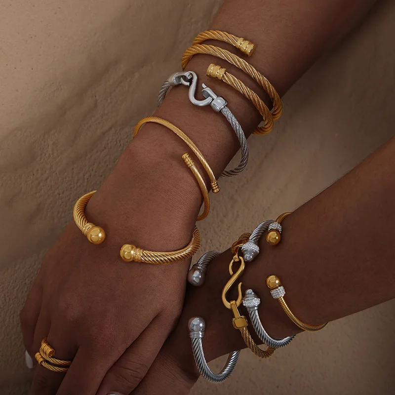 Fashion Simple Stainless Steel Bracelet Personality Ladies Gold Silver Ancient Circle Couple Bracelet For Women Jewelry Gift
Fashion Simple Stainless Steel Bracelet Personality Ladies Gold Silver Ancient Circle Couple Bracelet For Women Jewelry Gift