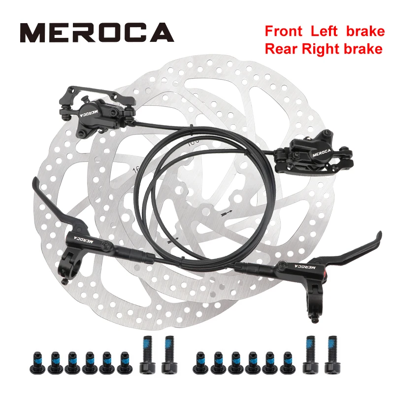 MEROCA Bicycle Left Front Brake MTB Oil Brake Right Rear Hydraulic 160mm Disc Brake Bike Accessories
MEROCA Bicycle Left Front Brake MTB Oil Brake Right Rear Hydraulic 160mm Disc Brake Bike Accessories