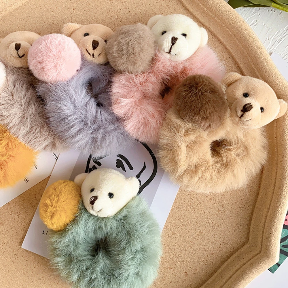 Cute Plush Bear Hair Rope Soft Pompom Elastic Hair Scrunchies for Girls Fashion Rubber Bands Headwear Ponytail Holder Rubber
Cute Plush Bear Hair Rope Soft Pompom Elastic Hair Scrunchies for Girls Fashion Rubber Bands Headwear Ponytail Holder Rubber