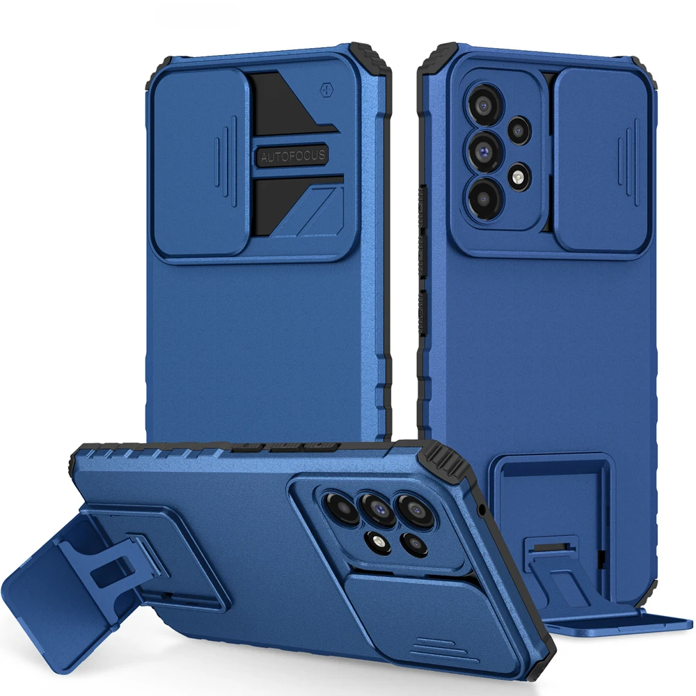Противоударный чехол Peatkop для Samsung A53 A33 A73 5G A23, защита для камеры с эффектом Push Pull, чехол для телефона с подставкой для Galaxy A52 A72 A32