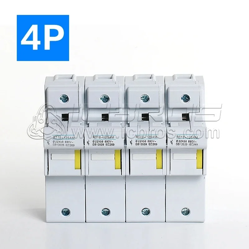RT18-125AM 1P 2P 3P4P основание для крепления на рельсах 125A 690V Держатель предохранителя 22*58 22x58
RT18-125AM 1P 2P 3P4P основание для крепления на рельсах 125A 690V Держатель предохранителя 22*58 22x58