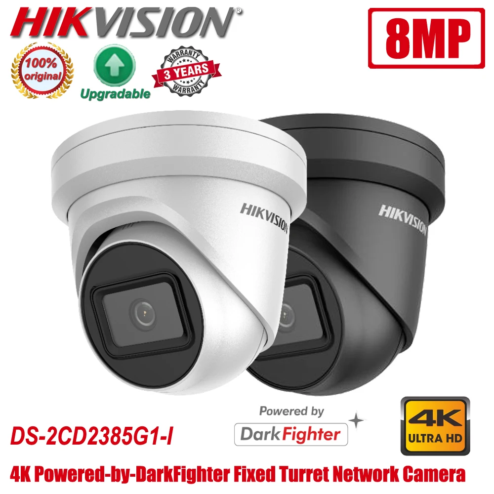 Оригинальная камера Hikvision DS-2CD2385G1-I 8 МП 4K POE IR с питанием от DarkFighter, фиксированная револьверная сетевая IP-камера черного и белого цвета
Оригинальная камера Hikvision DS-2CD2385G1-I 8 МП 4K POE IR с питанием от DarkFighter, фиксированная револьверная сетевая IP-камера черного и белого цвета