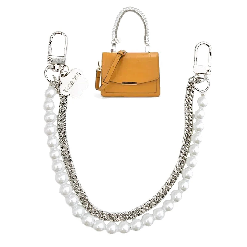 Double Chain Purse Belt Bag Chain Bag Handle Imitation Pearl Chain Mobile Phone Lanyard Decorative Short Exquisite Double Layer
Double Chain Purse Belt Bag Chain Bag Handle Imitation Pearl Chain Mobile Phone Lanyard Decorative Short Exquisite Double Layer