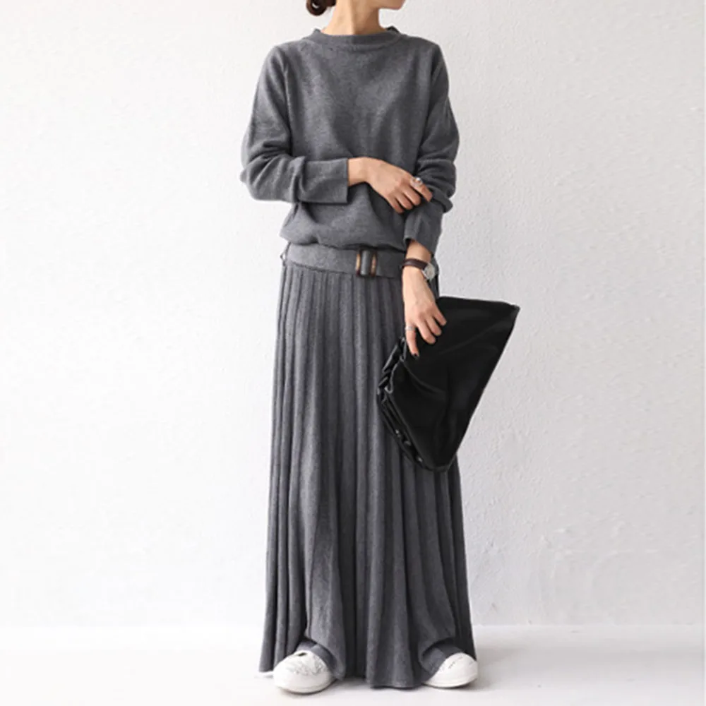 Pleated Maxi Dress Women Elegant 2022 Spring Fashion Knitting Long Sleeve Plain Korean Minimalist Knitted Long Sweater Dresses
Pleated Maxi Dress Women Elegant 2022 Spring Fashion Knitting Long Sleeve Plain Korean Minimalist Knitted Long Sweater Dresses