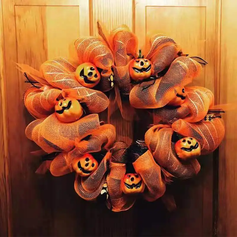 Festive Party Supplies Pumpkin Ghost House Decorative Props Door Hanging Garlands Wall Home Decor Halloween Wreath Decoration
Festive Party Supplies Pumpkin Ghost House Decorative Props Door Hanging Garlands Wall Home Decor Halloween Wreath Decoration