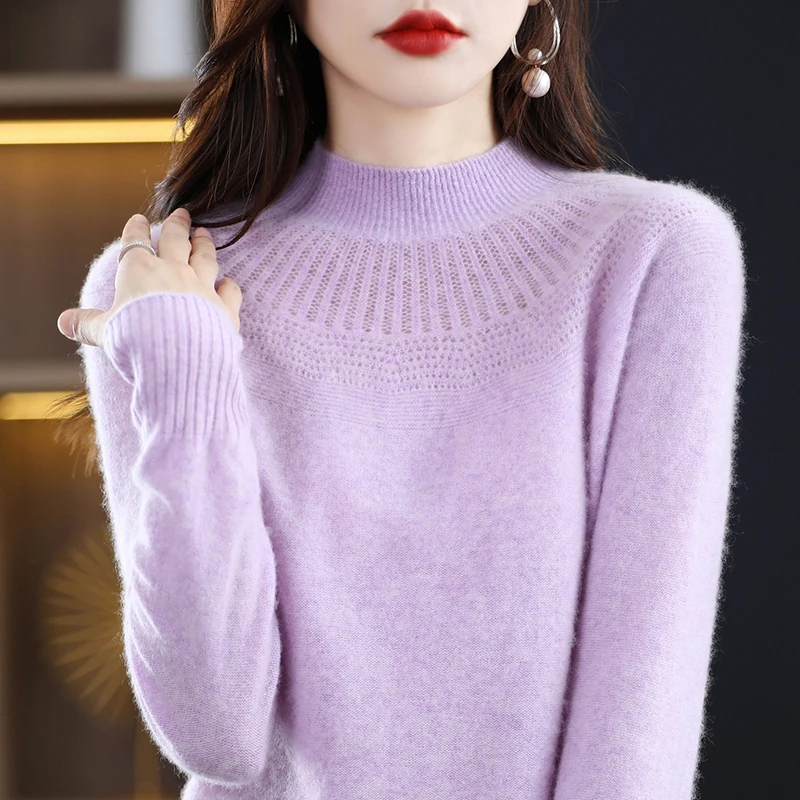 Half Turtleneck Hollow Out First-Line Ready-To-Wear Knitwear Women's Autumn And Winter 2022 New Fashion Loose Pullover Sweater
Half Turtleneck Hollow Out First-Line Ready-To-Wear Knitwear Women's Autumn And Winter 2022 New Fashion Loose Pullover Sweater