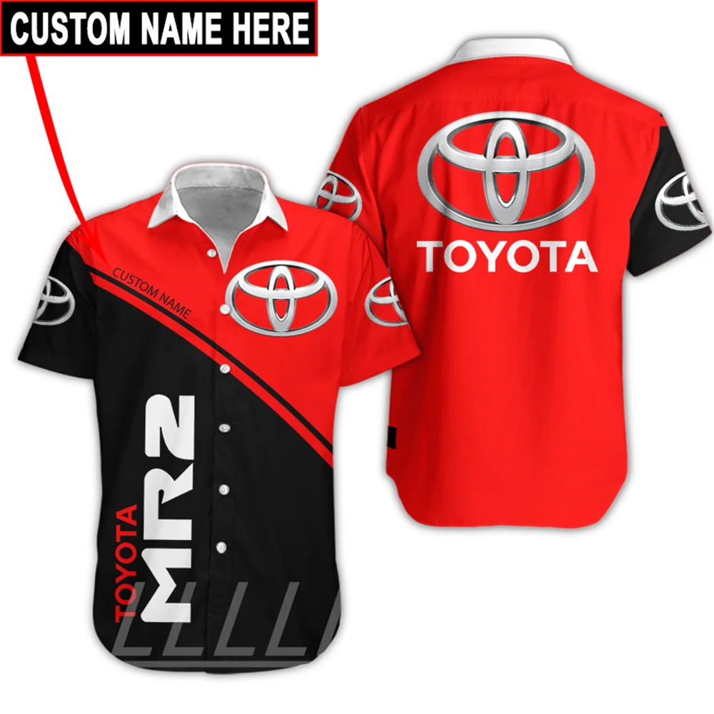 Men's Shirts Fashion Toyota Logo Short Sleeve Cardigan Summer New Sports T-Shirts 3D Harajuku Letters Print Customizable Names 2
Men's Shirts Fashion Toyota Logo Short Sleeve Cardigan Summer New Sports T-Shirts 3D Harajuku Letters Print Customizable Names 2