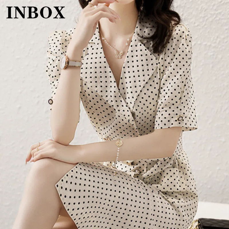 French Style Puff Sleeve Blazer Dresses Pockets Elegant Knee Length Office Wear Dress Designs Ladies Waist Belted Outfit Stylish
French Style Puff Sleeve Blazer Dresses Pockets Elegant Knee Length Office Wear Dress Designs Ladies Waist Belted Outfit Stylish