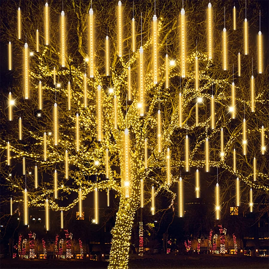 Meteor Shower Rain Light LED Christmas String Light Waterproof Drop Icicle Snow Falling Raindrop Fairy Light for Tree Decor
Meteor Shower Rain Light LED Christmas String Light Waterproof Drop Icicle Snow Falling Raindrop Fairy Light for Tree Decor