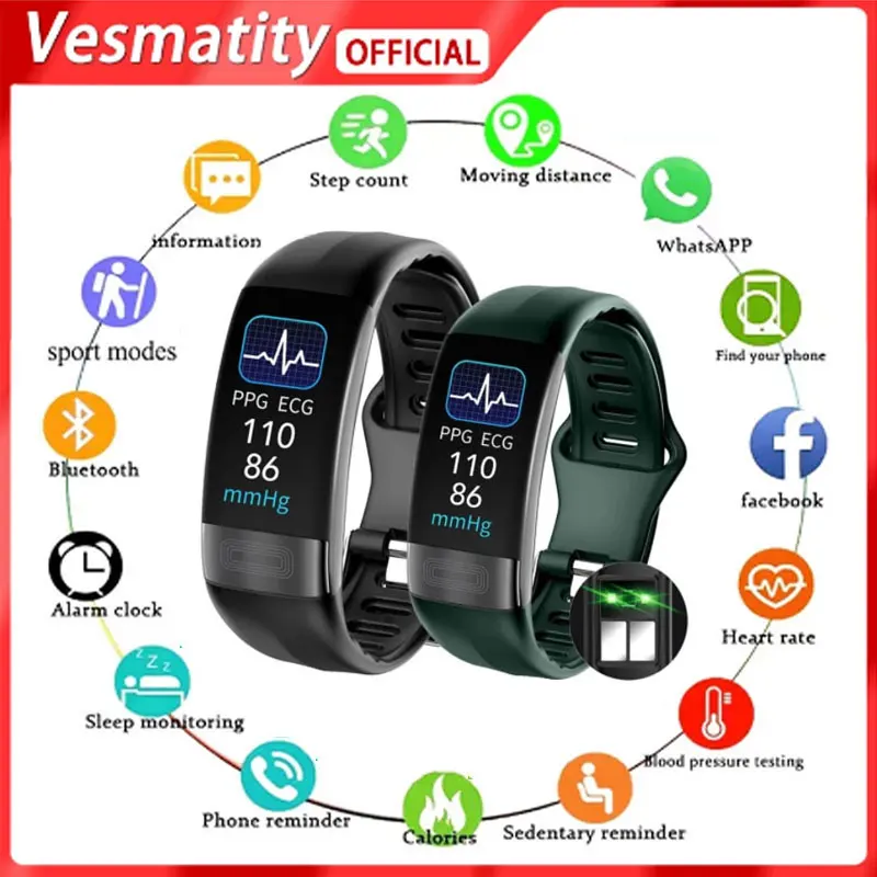 Vesmatity P11 Plus Smart Bracelet Blood Pressure Heart Rate Monitor Band Fitness Tracker Pedometer Waterproof Sport Smartband
Vesmatity P11 Plus Smart Bracelet Blood Pressure Heart Rate Monitor Band Fitness Tracker Pedometer Waterproof Sport Smartband