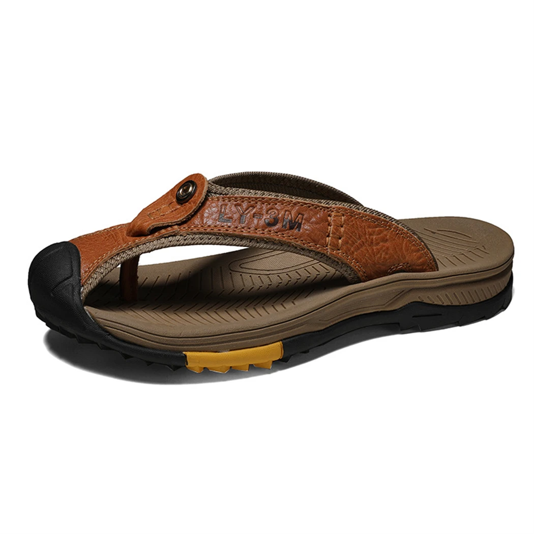 LRECHEU Mens Leather Sandals 2022 New Summer Fashion Outdoor Beach Flat Shoes Cowleather Flip-Flops For Men Casual Slippers
LRECHEU Mens Leather Sandals 2022 New Summer Fashion Outdoor Beach Flat Shoes Cowleather Flip-Flops For Men Casual Slippers